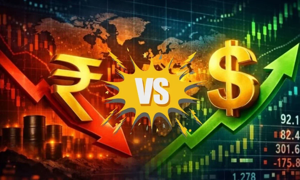 Rupee falls