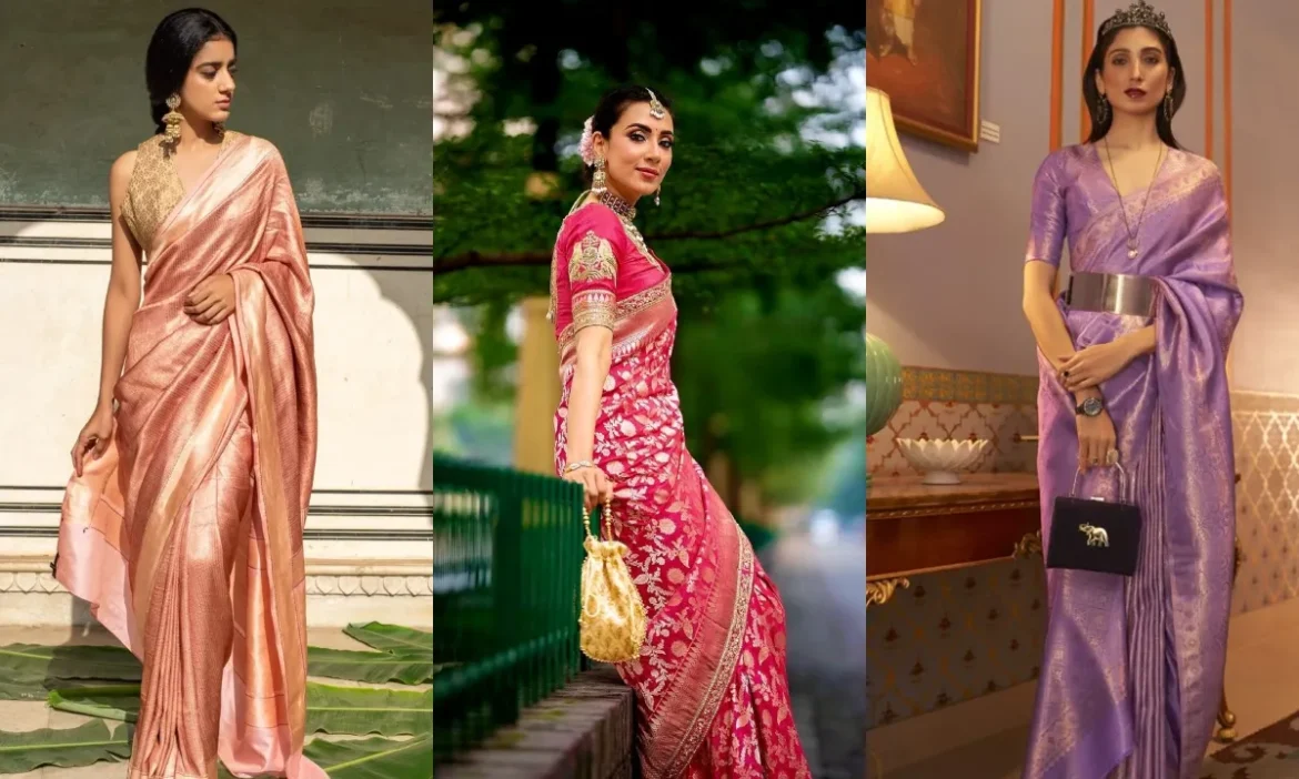 Banarasi Saree के साथ सही ब्लाउज, जूलरी और ड्रेपिंग से पाएं रॉयल लुक; हर फंक्शन में दिखेंगी परफेक्ट