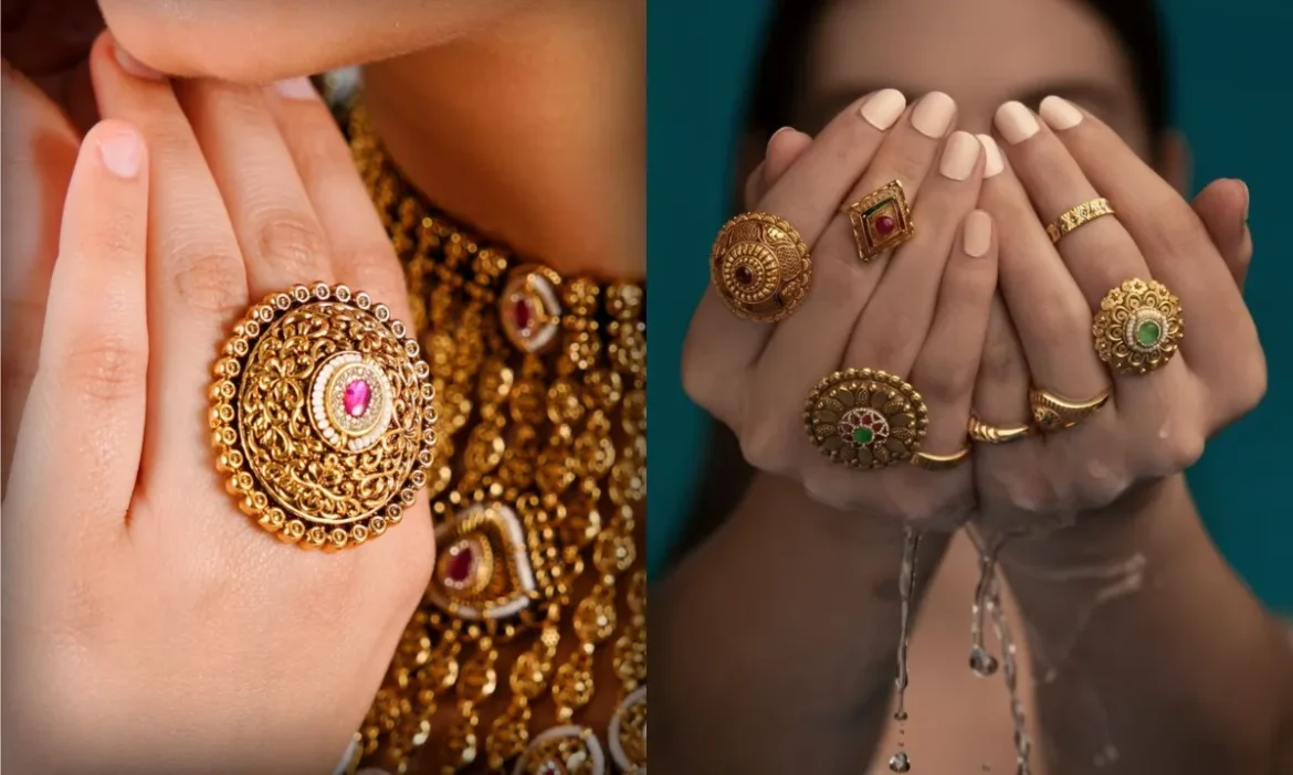 जोधा स्टाइल Gold Rings का फिर बढ़ा क्रेज! लड़कियों को खूब पसंद आ रहा रॉयल और ट्रेडिशनल लुक, आप भी देखें ये नए डिजाइन