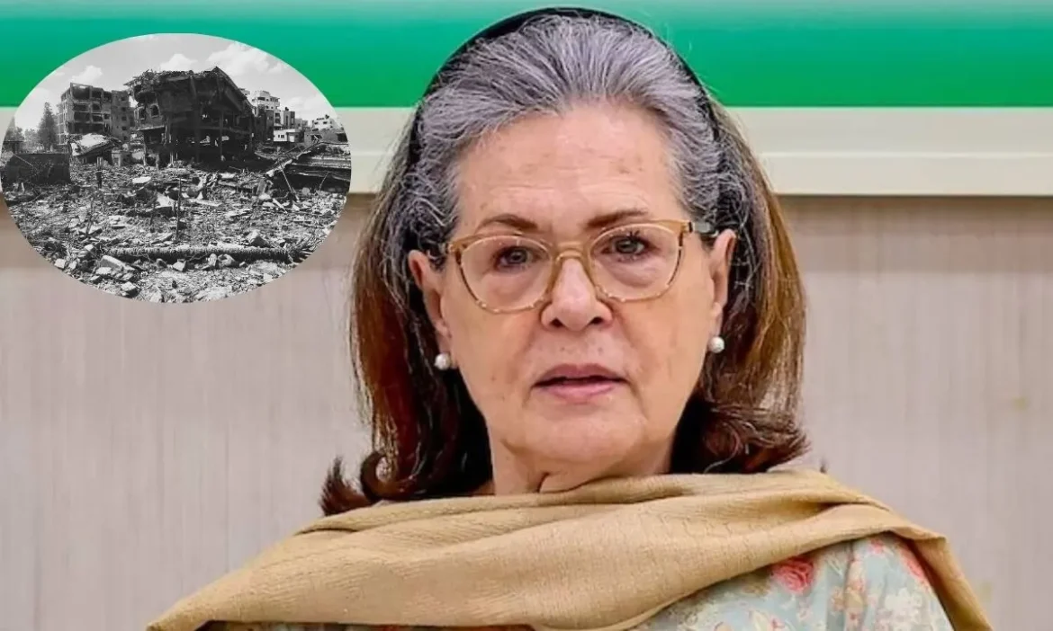 Sonia slams govt not calling out Israel Gaza genocide