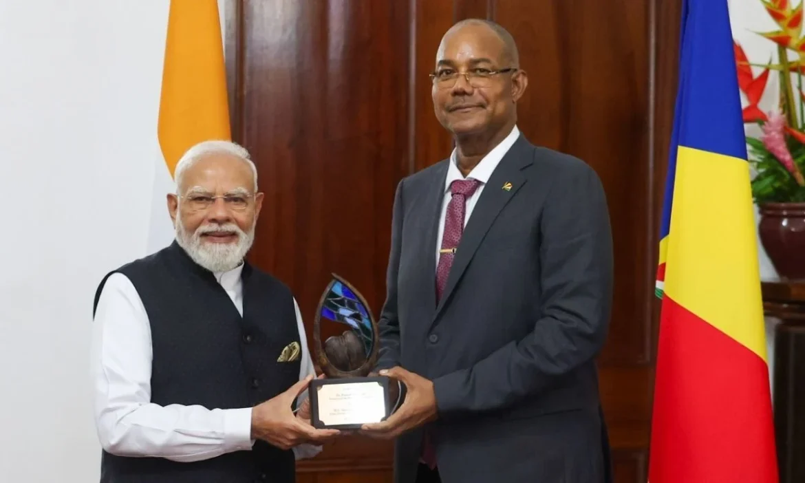 PM Modi honorary Guardian of the Blue Horizon Seychelles