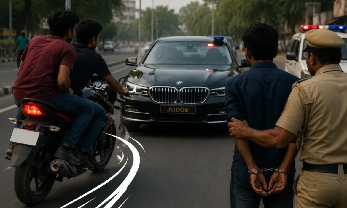 बाइकसवारों की बस इतनी सी गलती… जज की कार को किया ओवरटेक और हो गए गिरफ्तार