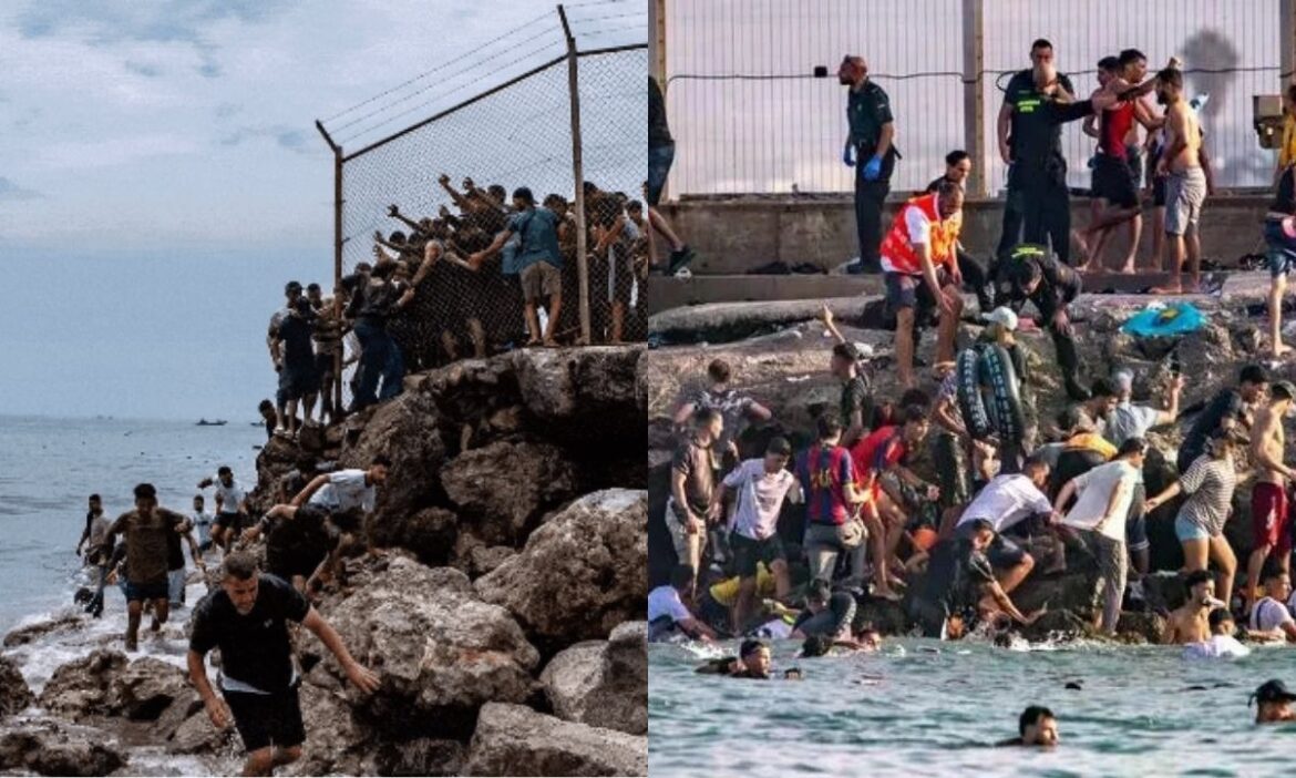 Sixty thousand cross Spanish territory Ceuta