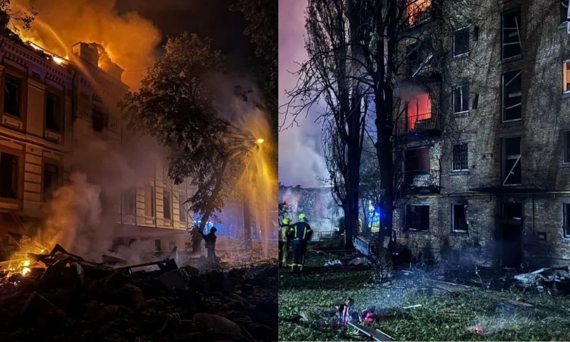 1 killed 16 wounded Russian attack Kyiv