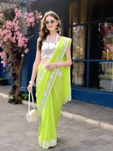 Wear green sarees during Sawan