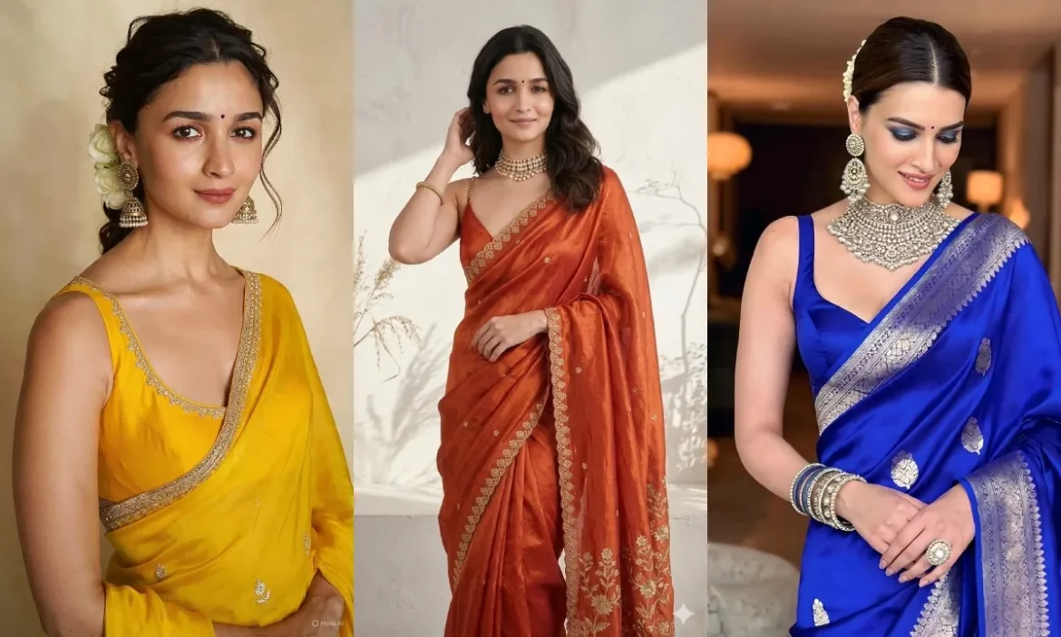 साड़ी लुक में दिखना है सबसे खास? ब्लाउज की नेकलाइन के हिसाब से बनाएं ये Easy Hairstyles, लगेंगी कमाल