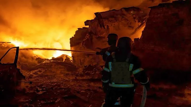 Russian missile drone strikes Ukraine
