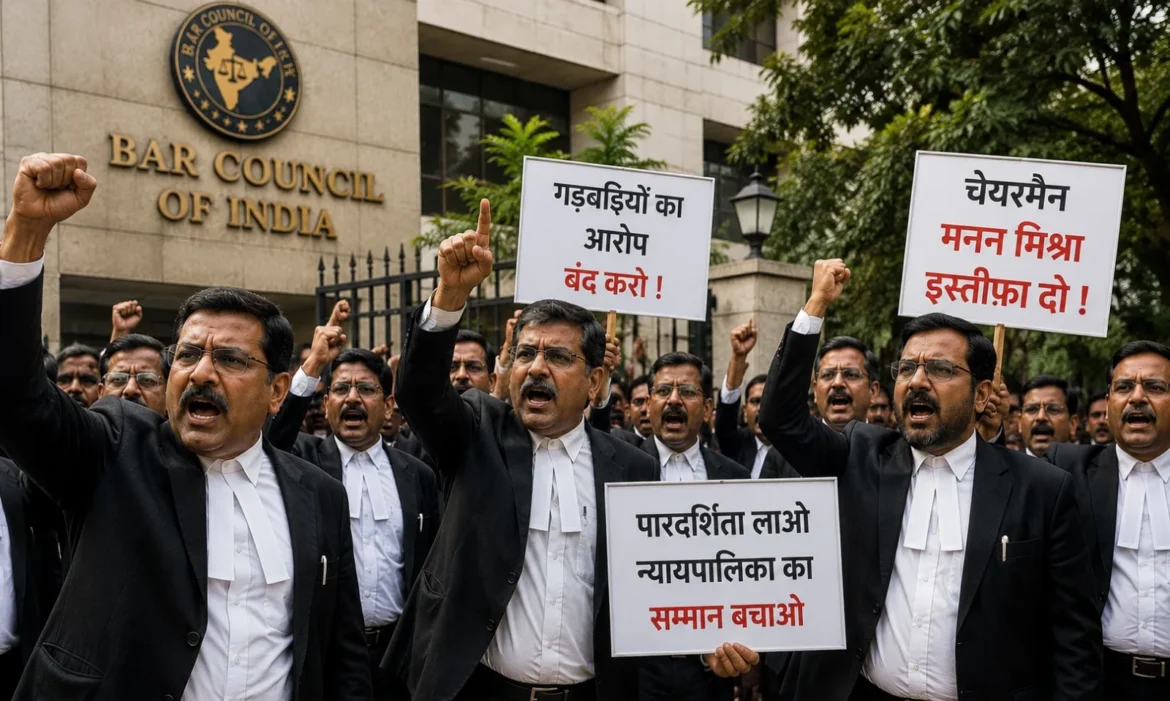 Advocates protest BCI office alleging irregularities