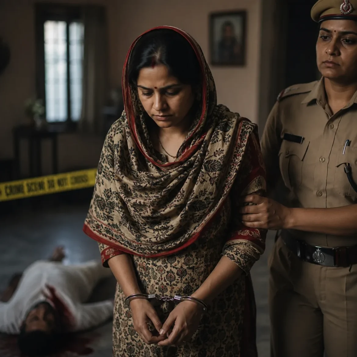 UP Bulandshahr Woman arrested strangling husband death