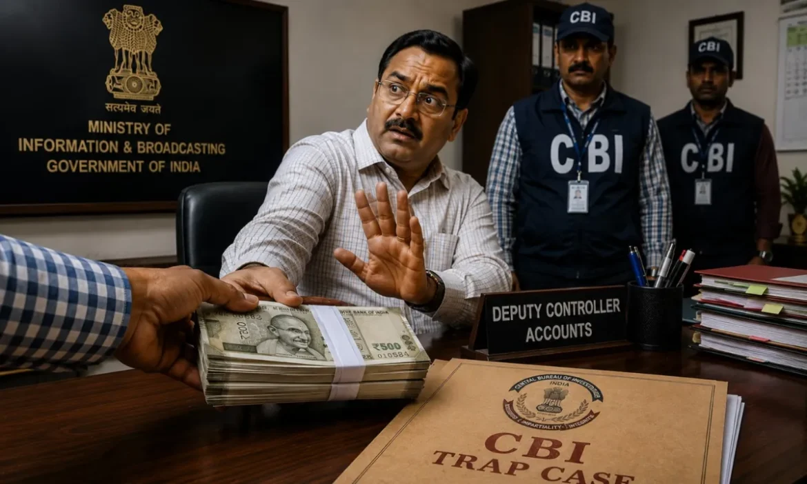 15 लाख की डिमांड, 10 लाख में डील: घूस मांग रहे सूचना मंत्रालय के डिप्टी कंट्रोलर अकाउंट्स को CBI ने रंगे हाथ दबोचा