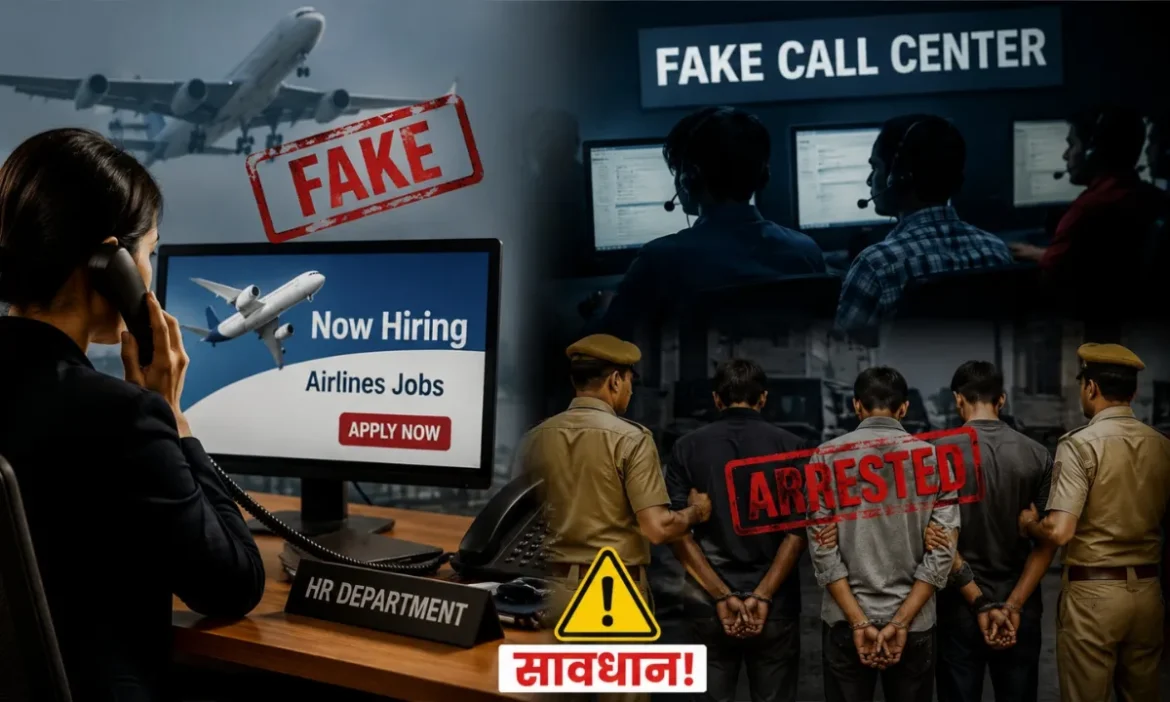सावधान! HR ने दिया एयरलाइंस में नौकरी का झांसा, ऐसे हुआ फर्जी कॉल सेंटर का भंडाफोड़, तीन को किया गिरफ्तार