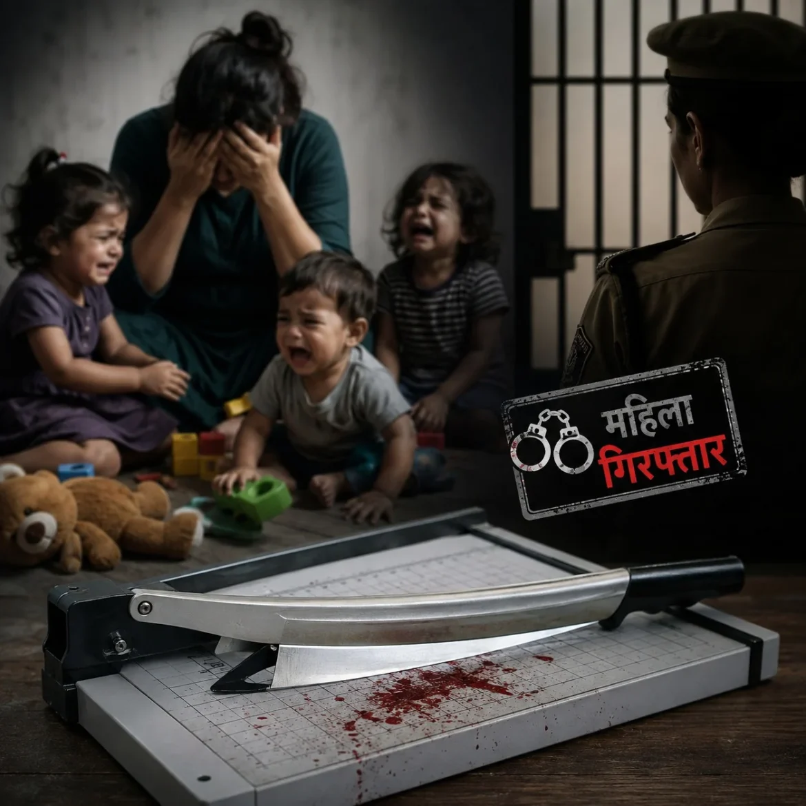 Faridabad mother attacks two-year-old son paper cutter