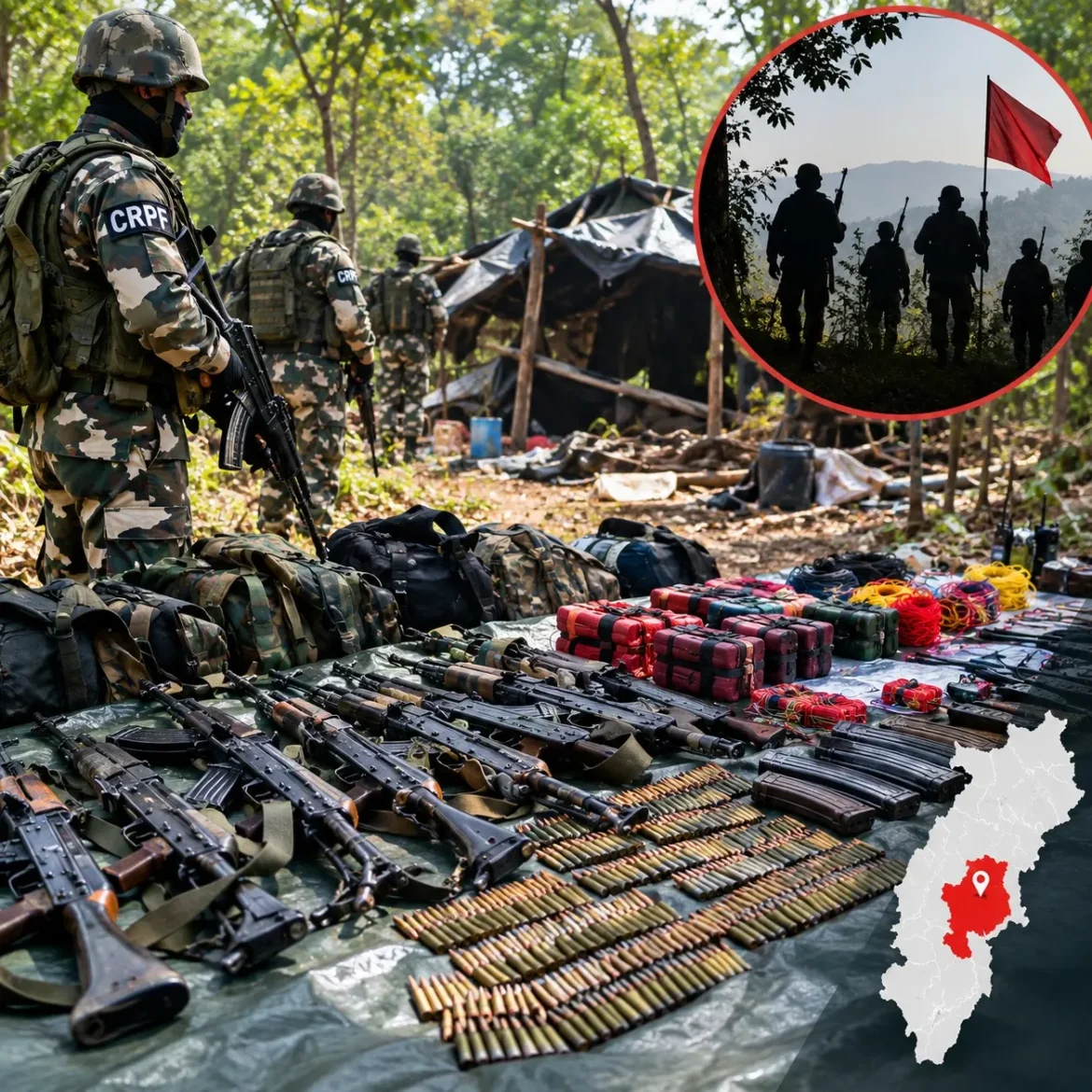 Chhattisgarh CRPF recovers arms 14 Maoist dumps
