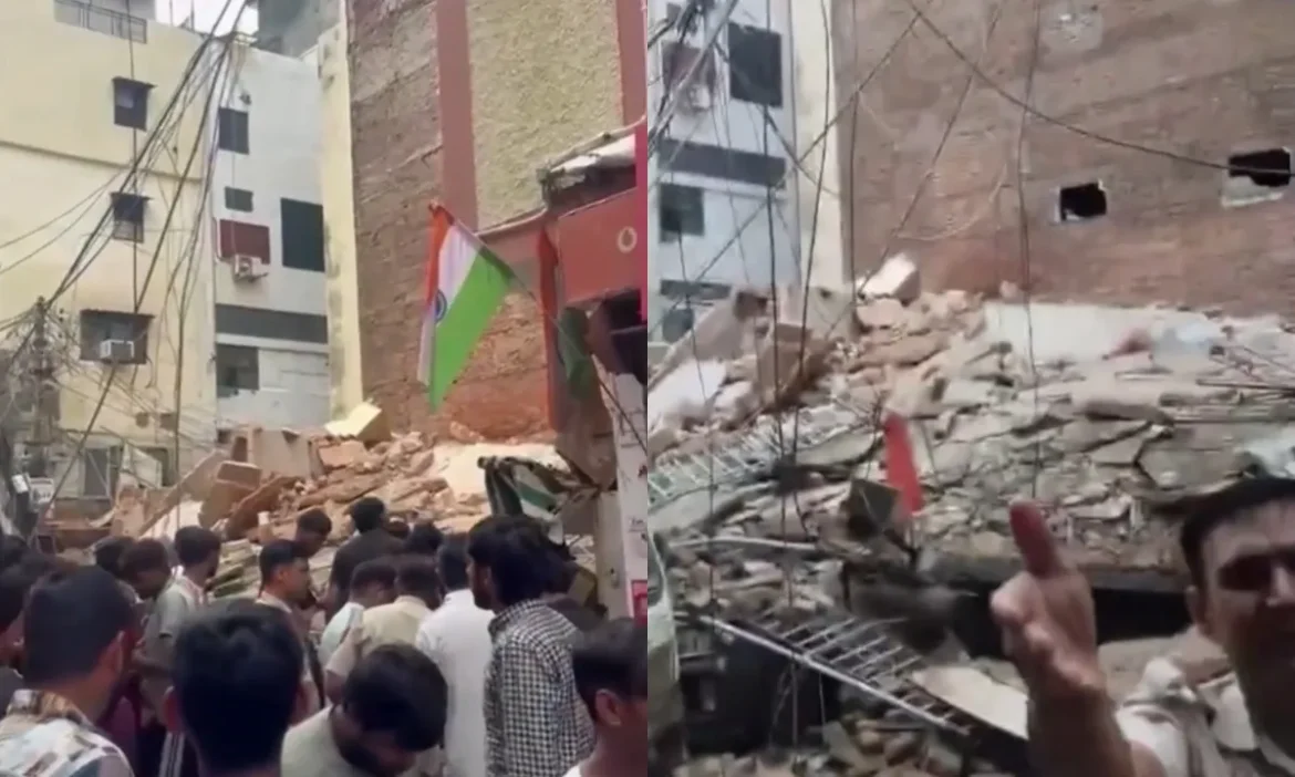दक्षिण दिल्ली के सत्य निकेतन में इमारत गिरी, कई लोगों के फंसे होने की आशंका, 12 दमकल गाड़ियां मौके पर