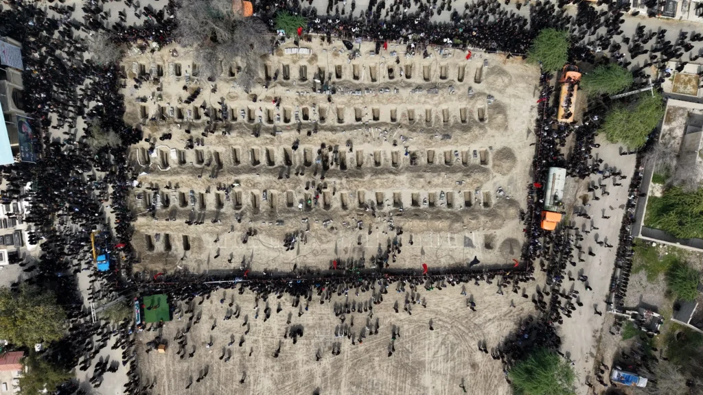 Families Iranian school US strike killed children