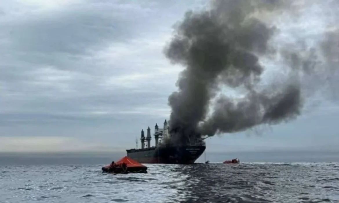 Iranian commercial ship struck Strait Hormuz one dead