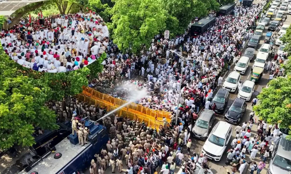 Punjab villager suicide Congress protest Sachin Pilot