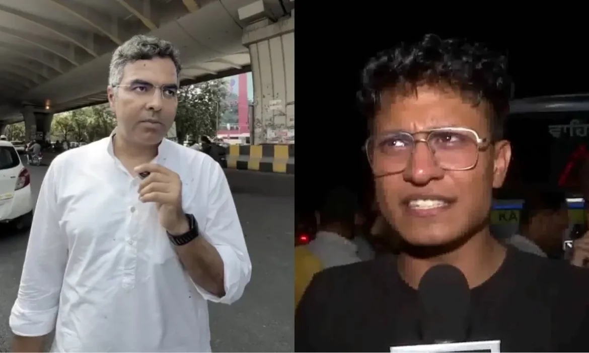 Parvesh Verma Video of slap incident involving