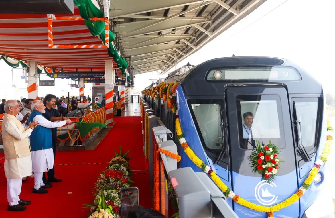 चेन्नई को मिली 4,900 करोड़ की मेट्रो सौगात : पोरुर से पूनमल्ली बाईपास तक प्रधानमंत्री मोदी ने किया सफर
