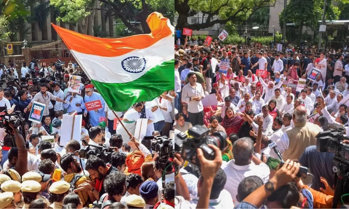 INDIA bloc takes streets against Gyanesh Kumar