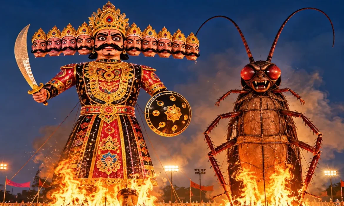 Cockroach effigy