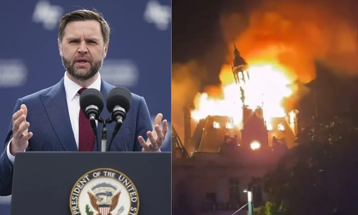 JD Vance speaks on arson France