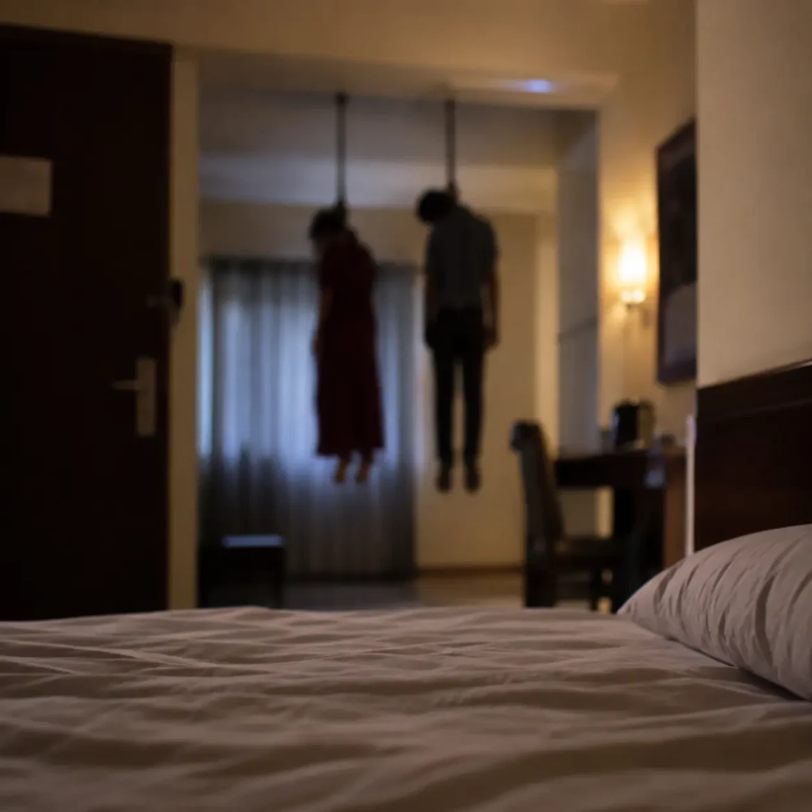 UP Bahraich hotel woman and partner hanging